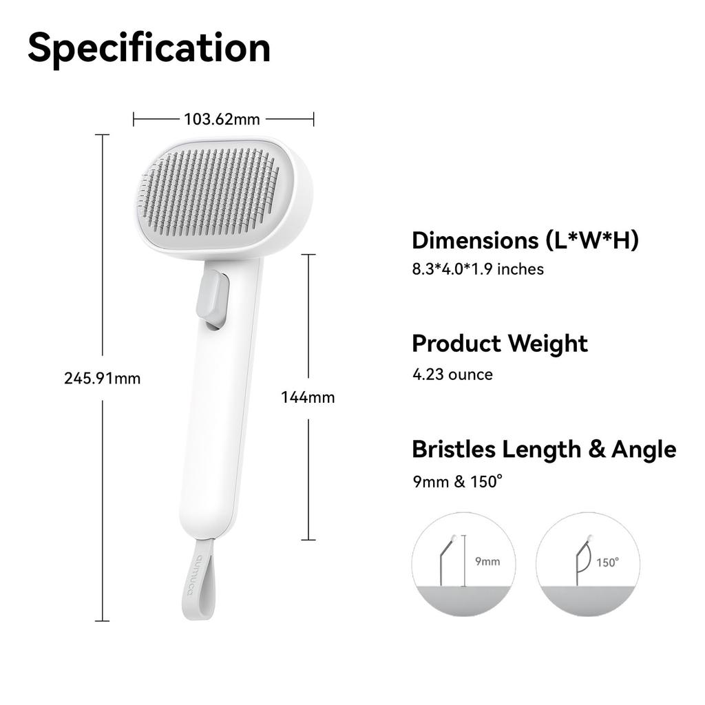 Aumuca Pet Brush Push Cat Dog Cat Dog Hair Removal Massage Slicker Brushing Pill Removal For Dogs and For Short Long Brush Fully BabyPets JP Warranty