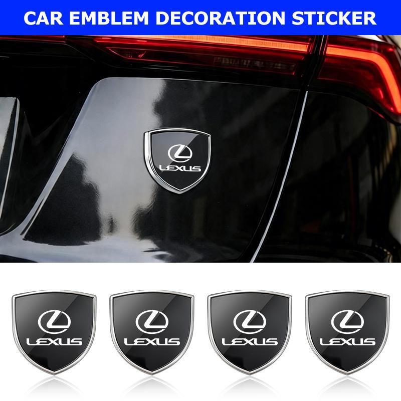 YOM1 3D Metal Car Styling Shield Stickers Trunk Exterior Accessories For Lexus RX350 IS250 IS200 GS300 LX570 RC350 UX250h ES350