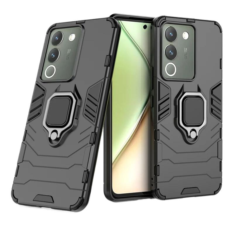 For VIVO V30 Lite 5G Back Cover Case Shockproof Armor Anti-Fall Metal Ring Holder Magnetic Protect Funda Coque Phone Cases