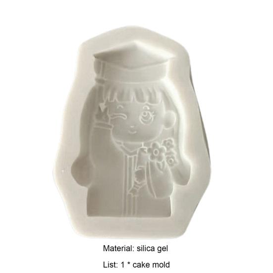 Силиконовая форма для мастики Студент DIY Силиконовый узор Форма для конфет на выпускной Вечеринка