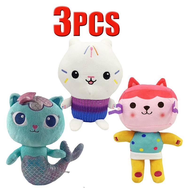 ## in Gabby Dollhouse Plush Toy Mercat Cartoon Stuffed Animals Smiling Cat Car Cat Hug Gaby Girl Dolls Kids Birthday Gifts