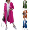 Autumn and Winter Woolen Women's Long Cardigan Coat