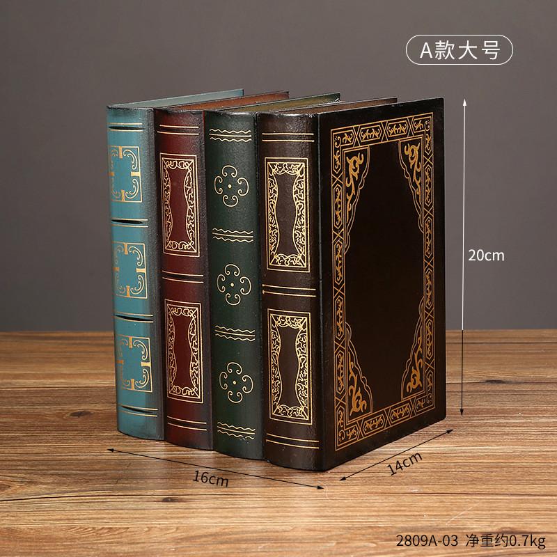 Винтажная книжная шкатулка-органайзер с деревянным дизайном для декора офиса и хранения украшений
