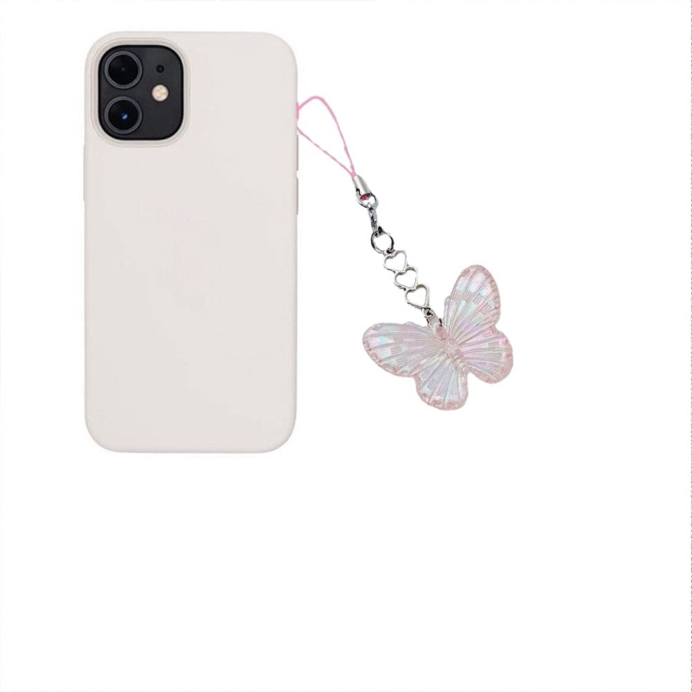 Acrylic Laser Butterfly Phone Pendant DIY Handmade Sweet Phone Lanyard  Mobile Phone Accessories