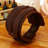 Men Women Punk Retro Wide Faux Leather Belt Bracelet Wristband Jewelry Gift
