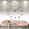 Quartz Clocks Fashion Watches 3d Real Big Wall Clock Rushed Mirror Sticker