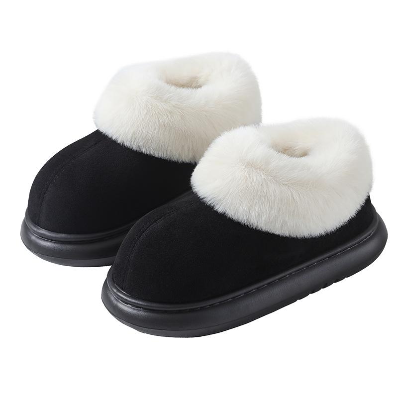 Cotton slippers winter non-slip plush household warm ladies indoor home winter household slippers women's