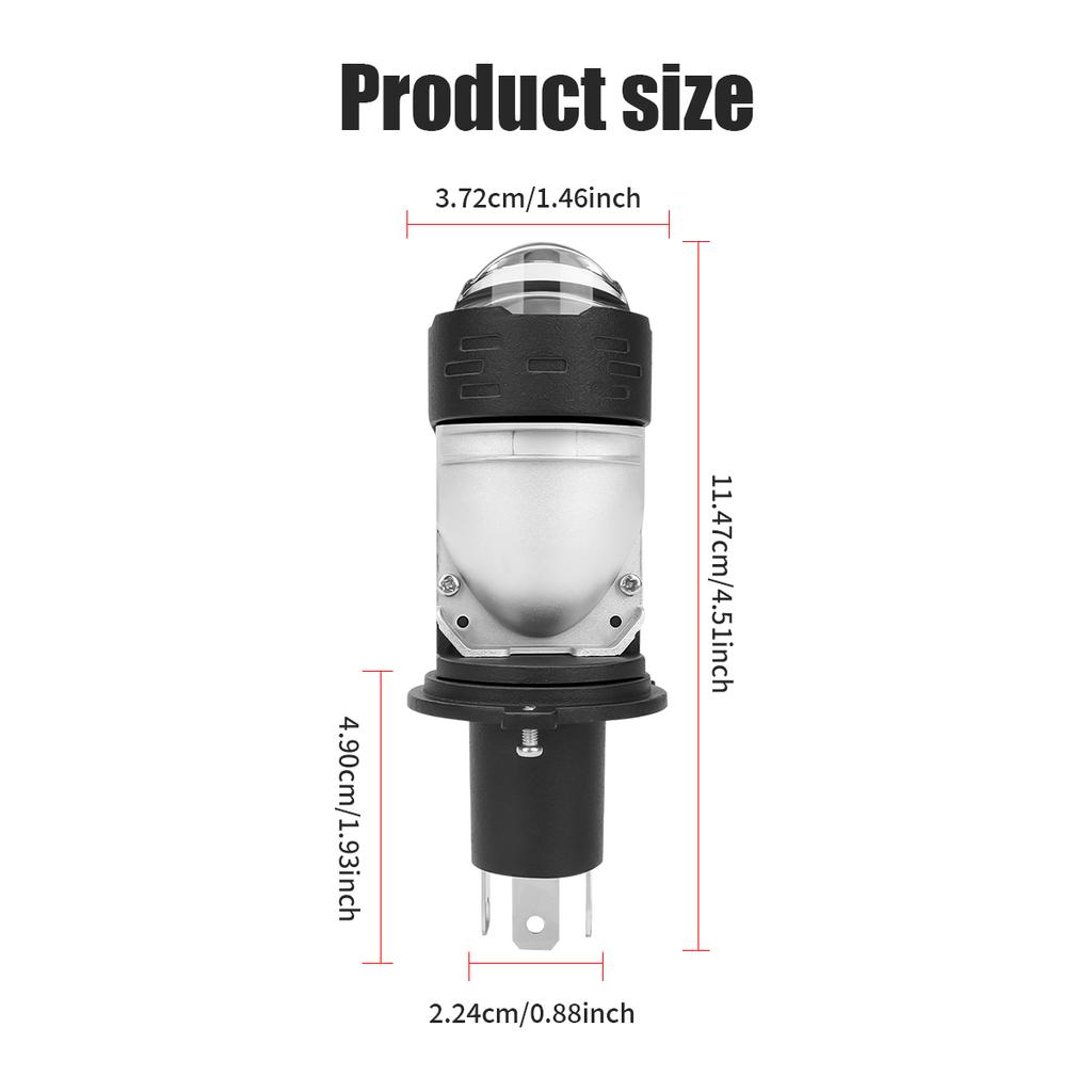 Светодиодная фара с линзой проектора H4, с красным и синим дьявольским глазом, мотоциклетная лампа Plug and Play с турбовентилятором, лампа дальнего и ближнего света, беспроводная автомобильная лампа