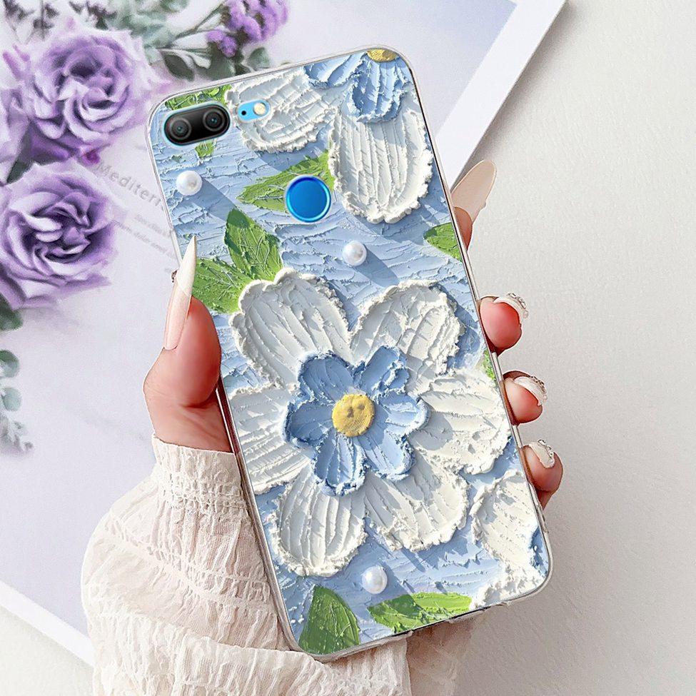 Прозрачный чехол для Honor 9 Lite Милый Кот Модные Цветы Смешная Расписная Задняя Крышка Для Чехла Телефона Honor 9Lite LLD-L21 LLD-L31 LLD-L11
