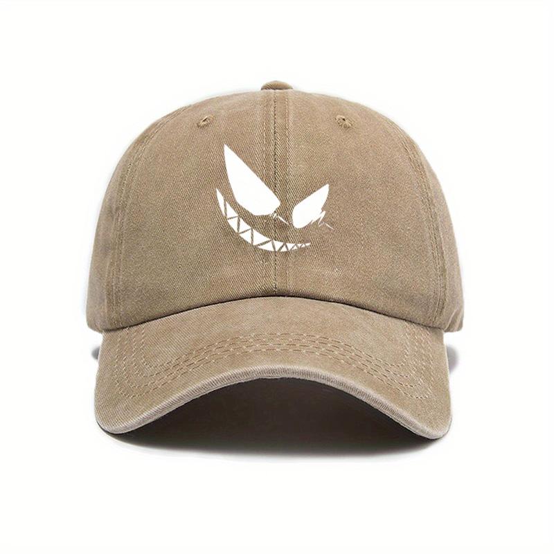 Washed Cotton Soft Top Daddy Baseball Cap Retro Distressed Denim Peaked Cap for Women