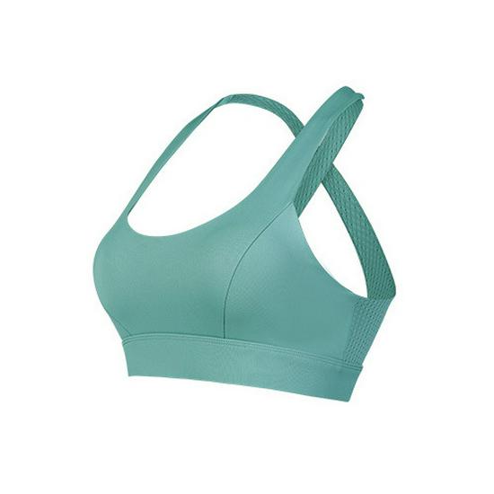 Женский ударопрочный спортивный бюстгальтер телесного цвета с поддержкой спины и латексными подушечками для высокоинтенсивных занятий спортом, бега и йоги