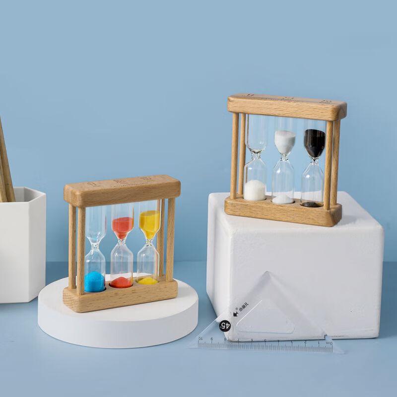 LOVEOFANTS Деревянный набор песочных часов 3-в-1