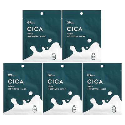 Cica, Увлажняющая бьюти-маска, Молоко, 5 листов, 22 мл (0,74 жидких унции) Каждый
