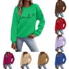 Women's Autumn And Winter Round Neck Long Sleeve Top Small Printed Casual Sweater