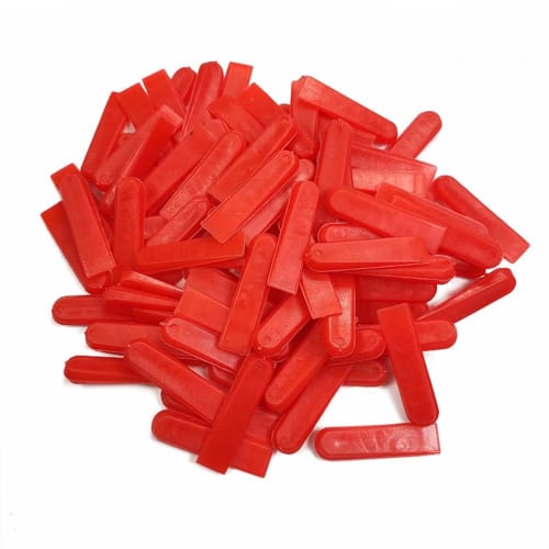EXDUCT Tile Spacers, 1000 Pieces, 0.5mm-5mm Wedges, Tile Joint Seal, for Tile Joints, Steps, Entryways, Bathrooms, and Floors (Red)