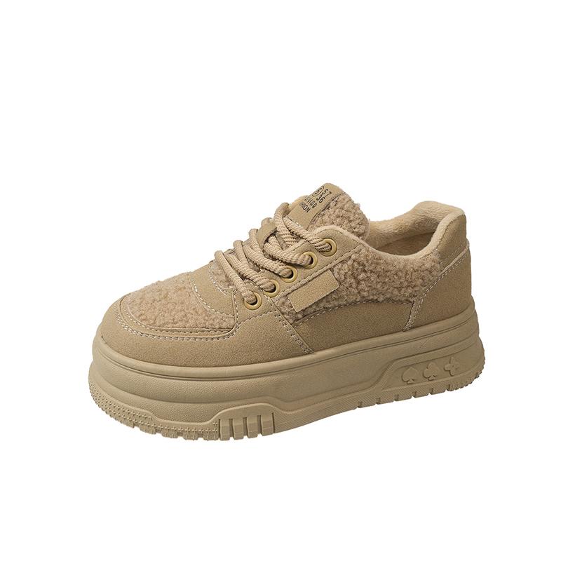 2024 Новый стиль Плюс Бархатные теплые модные и универсальные низкие кроссовки для женщин Простая удобная и повседневная женская обувь