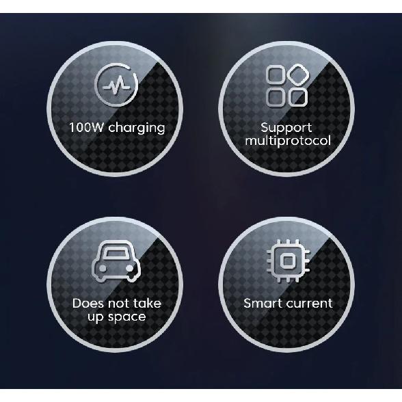 New 100W Car Charger Lighter PD Fast Charging For IPhone QC3.0 Mini USB Type C Mini Car Phone Charger For Samsung Huawei 2025