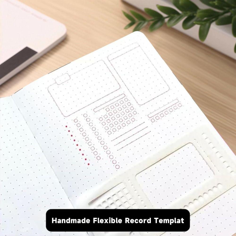 Набор из 3 шт. Ручной набор шаблонов для планирования журнала, многоразовые гибкие трафареты для журнала