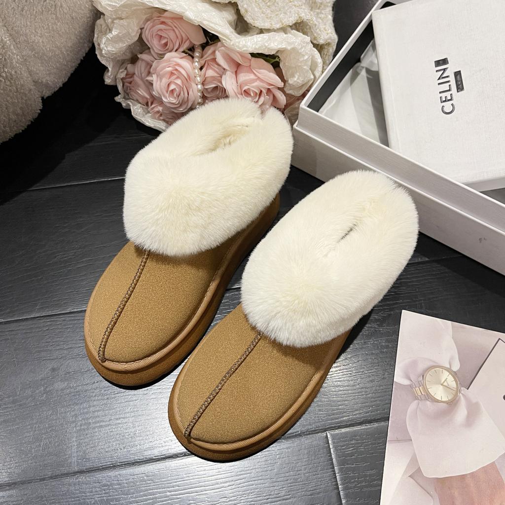 Европейские и американские однотонные теплые сноубутсы на толстой подошве для женщин 2024 зима новые повседневные сноубутсы большого размера хлопковые туфли для женщин