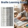 Aluminum Braille Learning Board Efficient Braille Self-Learning Tool  Adult Beginner