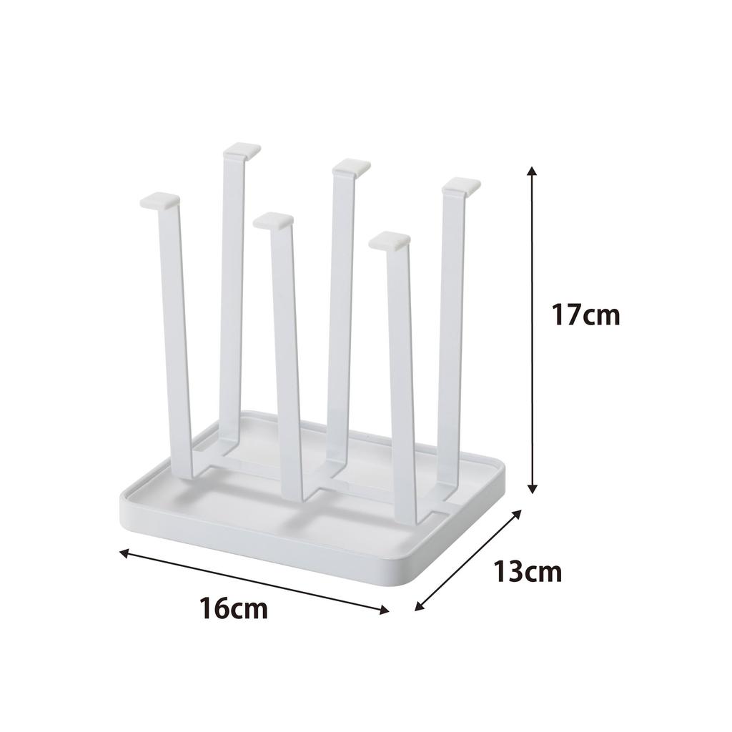 Yamazaki Jitsugyo Glass Stand Tower Slim White 2847