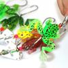 4 шт. Мягкая рыболовная приманка в виде лягушки с блестками, одинарный крючок из углеродистой стали, искусственная приманка, экологичная рыболовная приманка из АБС-пластика