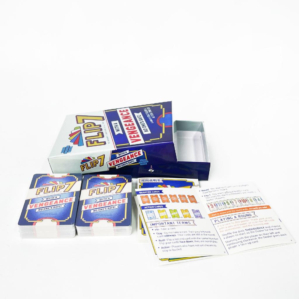 Flip 7 с местью Карты настольной игры Luck Party