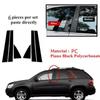6PCS/Set Car Pillar Posts Gloss Black Window Trim Cover Stickers for Chevy Equinox 2005-2009 Auto Styling
