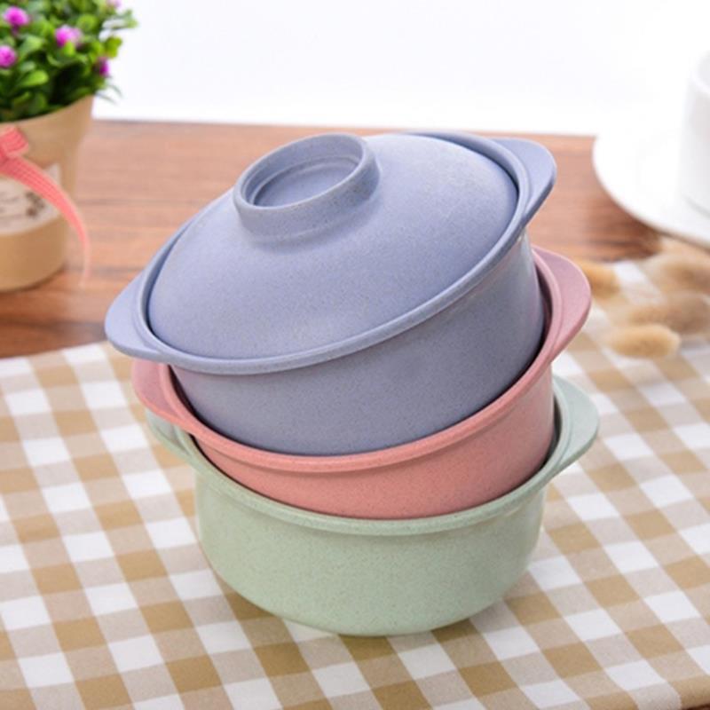 Instant Noodle Bowls With Lids Soup Hot Rice Bowls Japanese Style Students Food Container Healthy Kitchen Bowl Tableware