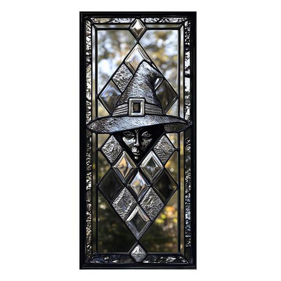 Хэллоуин Наклейка на окно Водонепроницаемый ПВХ Череп Паук Тыква Ведьма Мрачный Жнец Статическая наклейка на стекло Украшение для дома, офиса, вечеринки Декаль