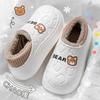 Fashion Shevslues Winter Plush Lining Women's Slippers Waterproof Slip On Cotton Shoes Non-slip Platform Slides Fuzzy Cozy Warm Slippers
