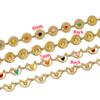 1 Meter Stainless Steel Sun Enamel Colorful Moon Chains for Jewelry Making DIY Women Necklaces Supplies Bracelets Accessories