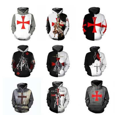 Новая толстовка с капюшоном Knights Templar 3D Printed Men's Trendy Sweatshirt Game Around Sweatshirt