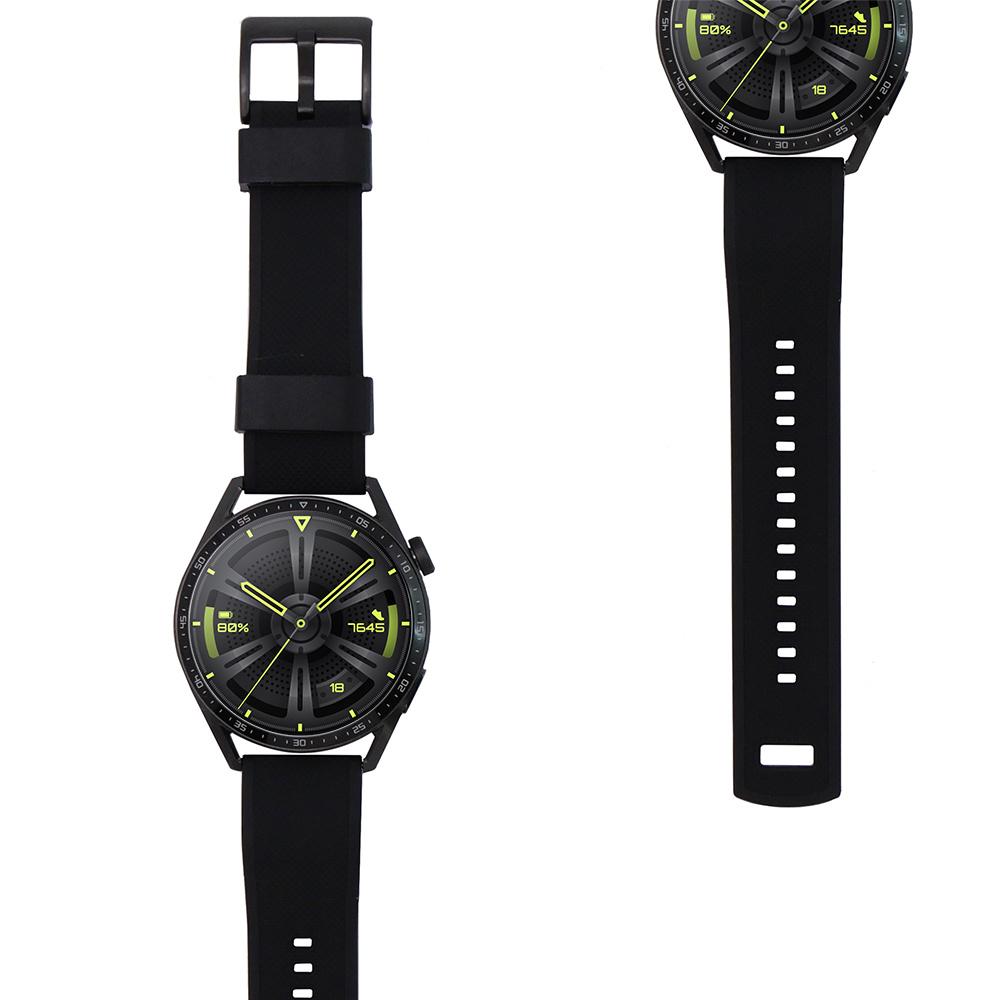 3x ERBORD Universal Silicone Strap 22mm, Dual Color, Black/Blue/Green