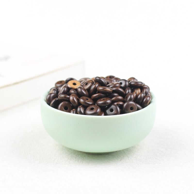 Хайаньские диски-спейсеры из кокосовой скорлупы 2*12 мм для изготовления своими руками тибетских буддийских четок-браслетов