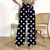 Women's Summer Printed Wide-leg Pants Temperament Commuter High-waisted Slacks Slacks Slacks