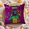 Art GGeometry Dash Video Game Pillow Case Pattern Printed Pillowcase for Living Room Sofa Cushion Cover  Bedroom Decor