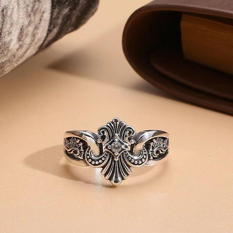 Adjustable Anchor Ring Men Women Punk Hip Hop Vintage Finger Stylish Geometric Jewelry Accessory