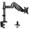 HUANUO Monitor Arm Display Arm Gas Type VESA Arm Clamp Type Grommet Type for PC Compatible with Inches Load Capacity Angle Adjustment Cable Management