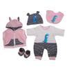 KEIUMI For 50cm Reborn Doll Dinosaur Suit Clothes Accessories For Kid Newborn Baby Doll Collection Doll Accessories