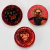 Horror Game Dark Deception Round Badge for Backpack Accessories Laser Lapel Pins Jewelry Gifts