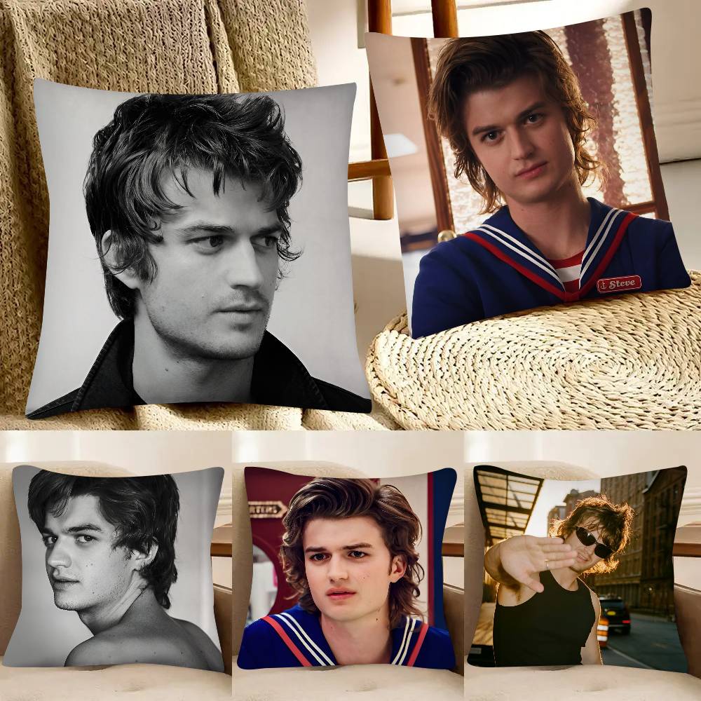 Singer Joe Keery Pillow Case Fashion Square Pillowcase Bedroom Sofa Room Ins Decoration Leisure