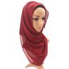 Muslim Hijab Women Lady Plain Bubble Chiffon Scarf Hijab Wrap Shawls Headband