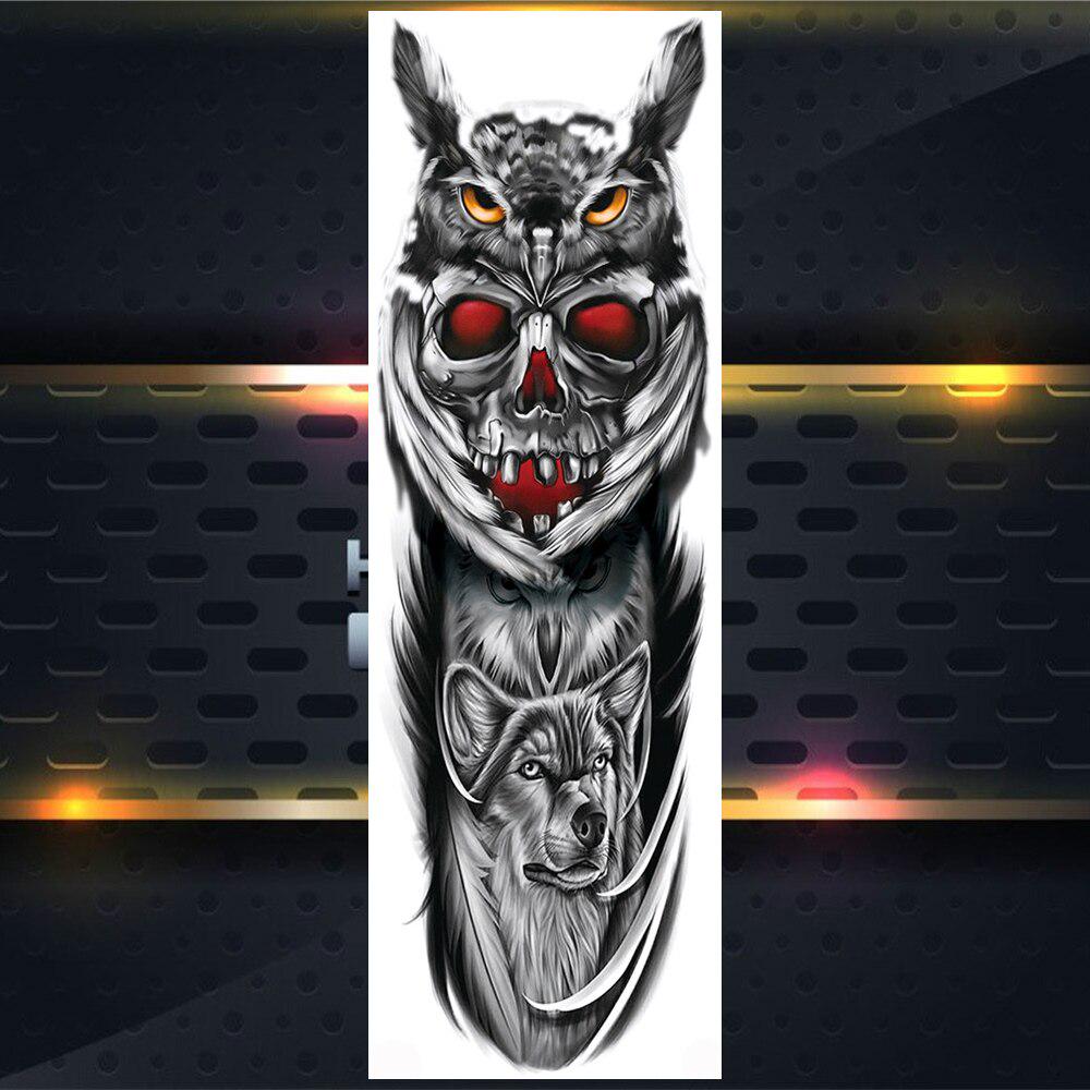 Длинные Временные Татуировки На Полную Руку Для Мужчин Мальчиков Лев Король Зверей Военная Тату Боди-Арт Хна Поддельные Волк Водонепроницаемые Рукава Татуировки Наклейки