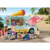 Playmobil 71904 Camion vendeur de glaces &amp; 3 personnages, My Life Vacances à la plage, Design rétro années 50, 101 pièces, dès 4 ans