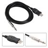 Портативный гитарный USB-кабель для подключения к компьютеру, адаптер для подключения инструмента, черный, 300 см