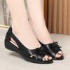 Summer Fashion Fish Mouth Soft Leather Versatile Loafers Women Flats Ballet Shoes Comfy Casual Shoes Breathable Sandals