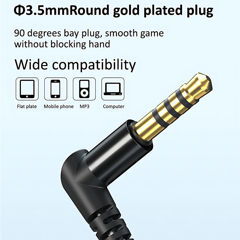 VAORLO Оригинальные проводные наушники 9D HIFI с мощными басами и микрофоном для спорта, игр и музыки