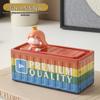 Trendy Blind Box Miniature Shipping Container Display Model Ornament Tinplate Storage Gift