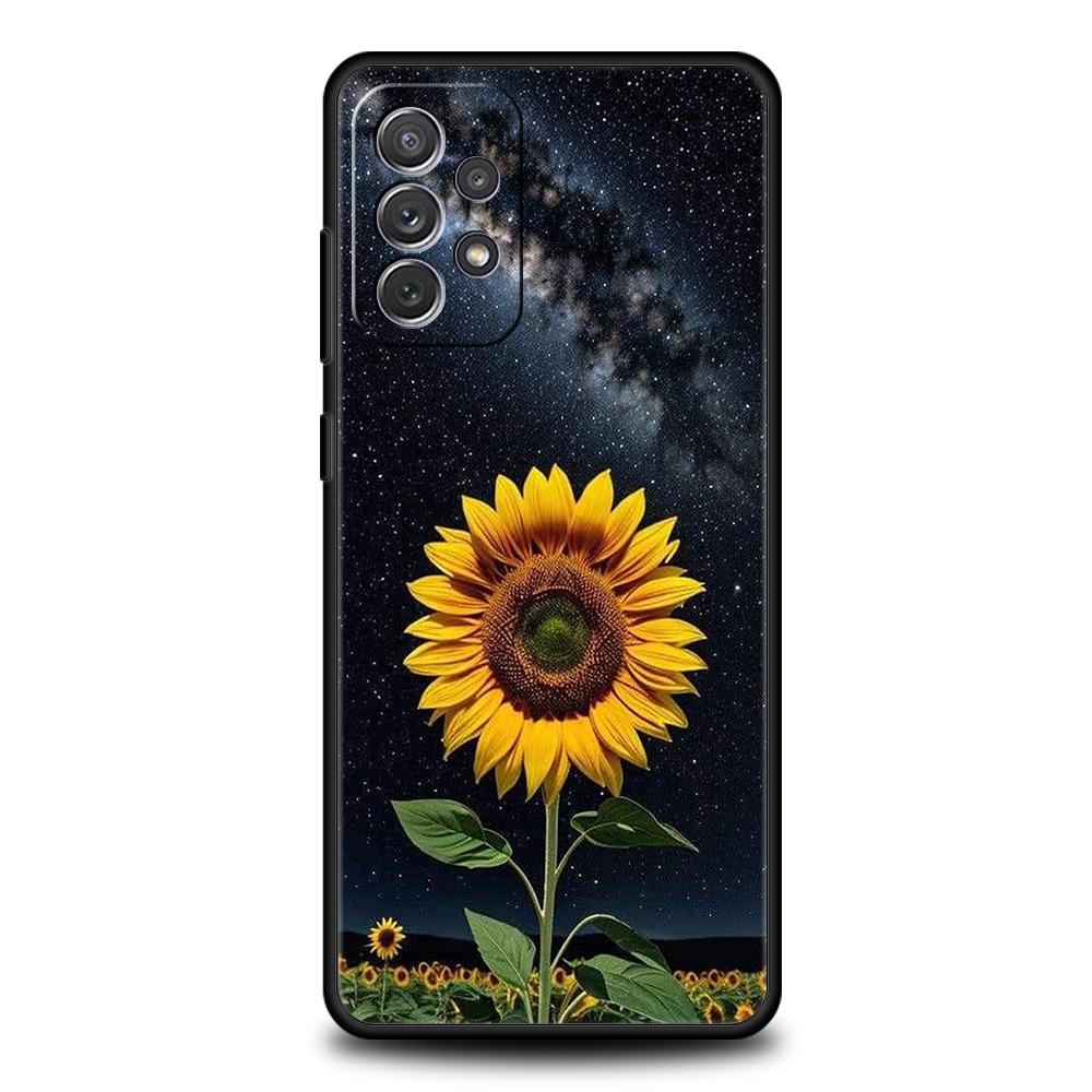 Чехол для Samsung A15 A13 A35 A55 A51 A71 A41 A31 A03S A05 A17 A23 A25 A33 A53 A73 5G A07 4G Cover Красивый Желтый Подсолнух